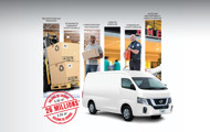 White Nissan Urvan Van