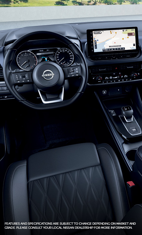 Interior Dash view of Nissan Qashqai