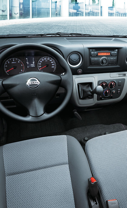 Interior dash view Nissan Urvan